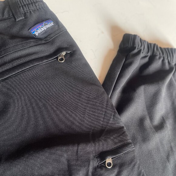 PATAGONIA Unisex Guide Pants Zippered Pockets Stretch Waist Black 28 x 32 - Picture 1 of 6